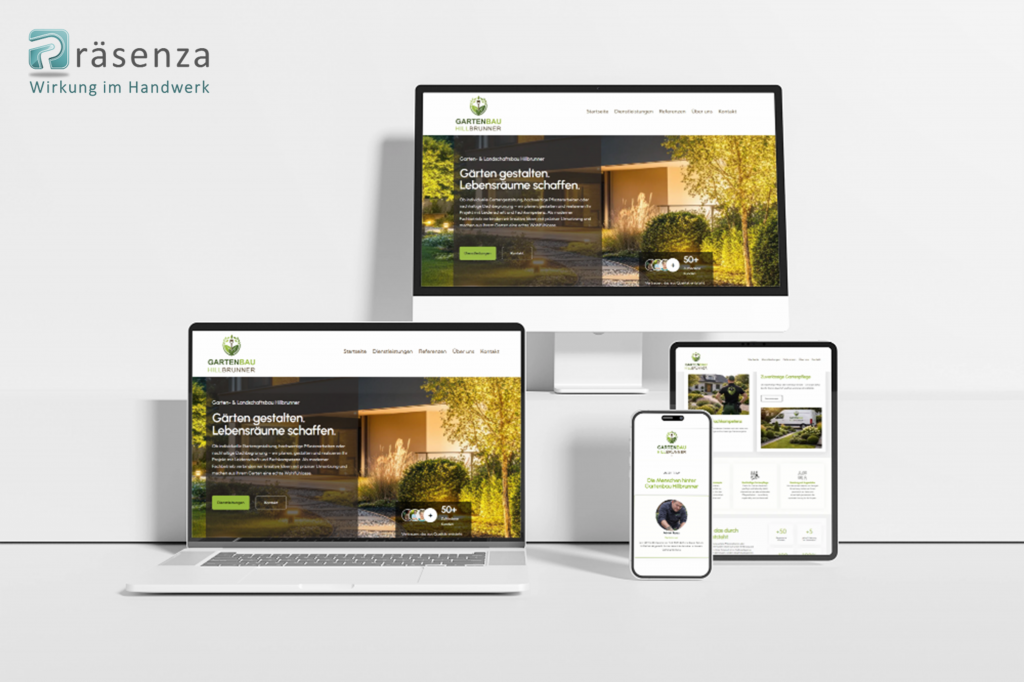 Moderne Website für kleine Unternehmen – Webdesign Beispiel
