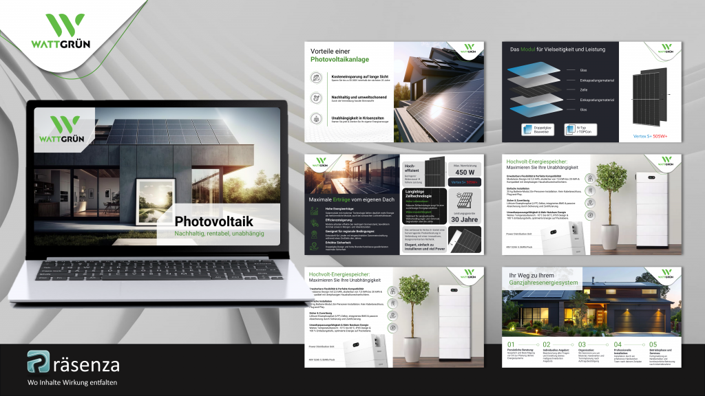 Professionelle Präsentation für kleine Unternehmen – modernes Design