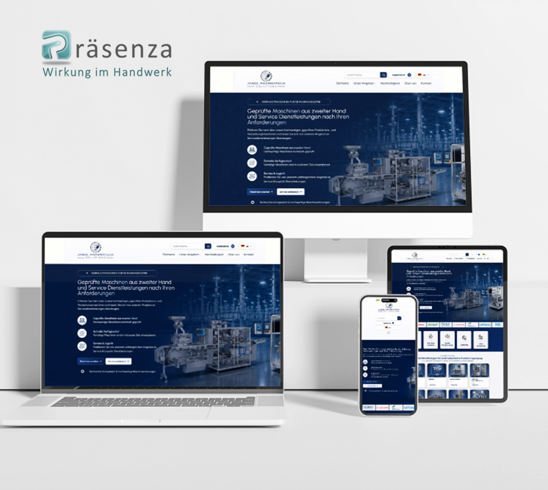 B2B-Angebotsshop für gebrauchte Pharma-Maschinen von Jandl Pharmatech Solutions