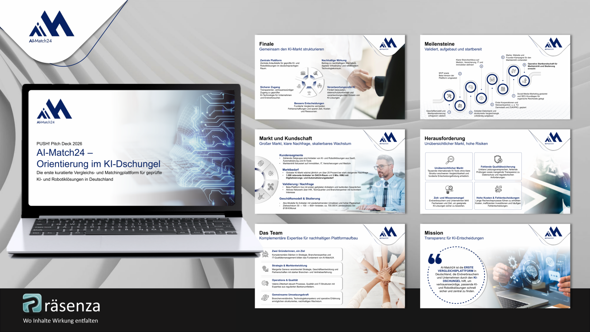 Präsentationsdesign Beispiel für Pitch und Vertrieb