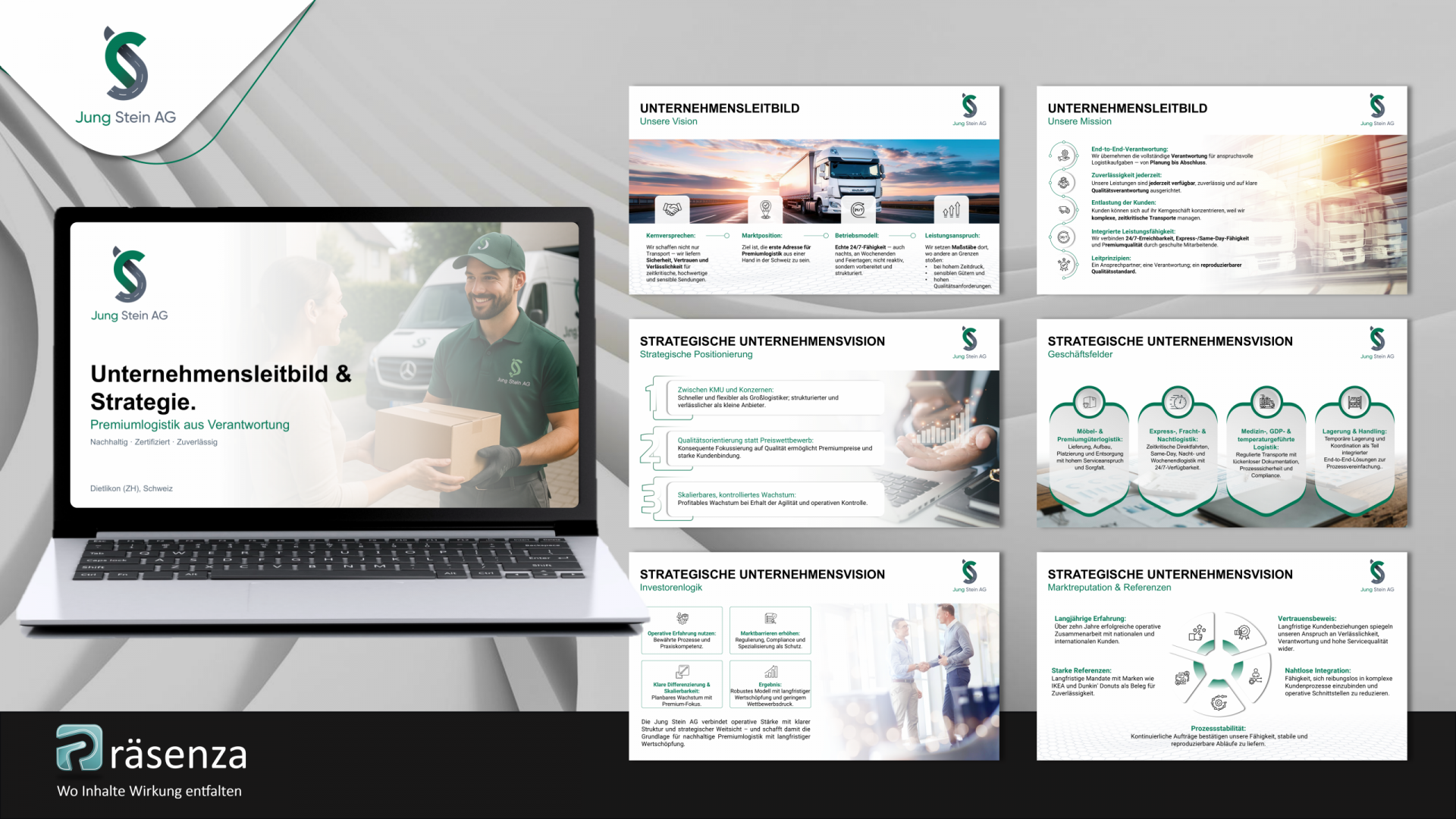 Präsentationsdesign Beispiel für B2B-Kommunikation
