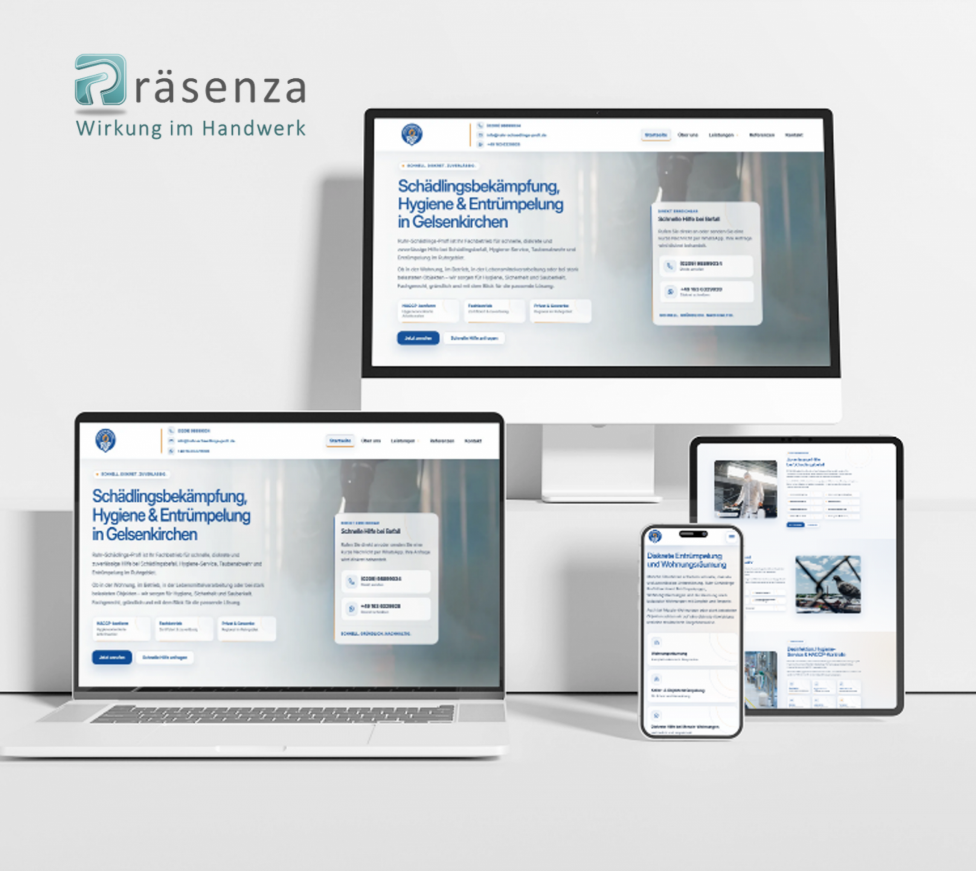 Webdesign Beispiel für eine hochwertige Dienstleister-Website