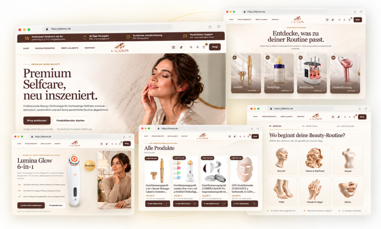 Lalano’s Cosmetics – individuell gestalteter WooCommerce-Onlineshop