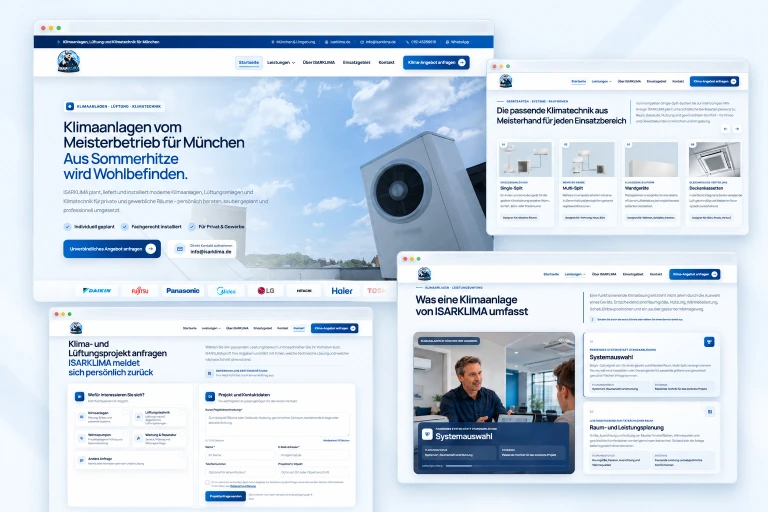 Webdesign-Projekt ISARKLIMA – Portfolio-Cover