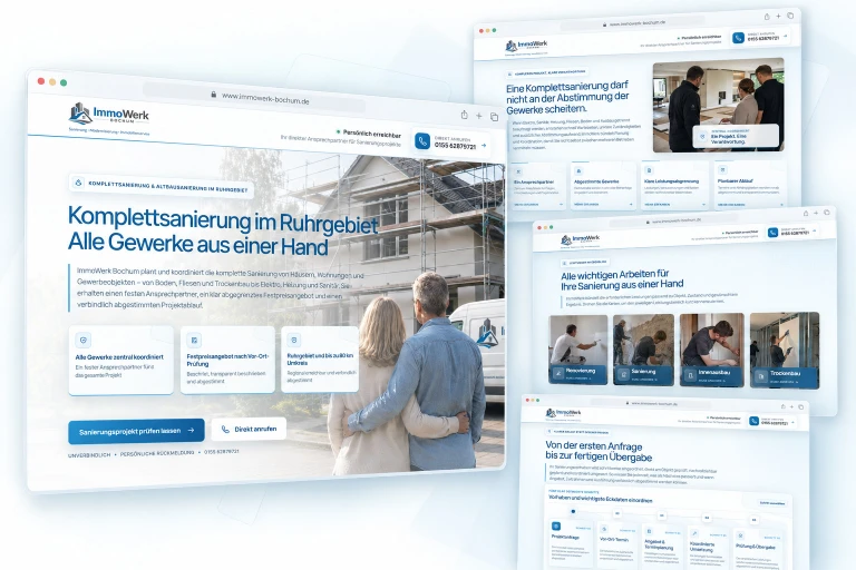 Webdesign-Projekt ImmoWerk Bochum – Portfolio-Cover